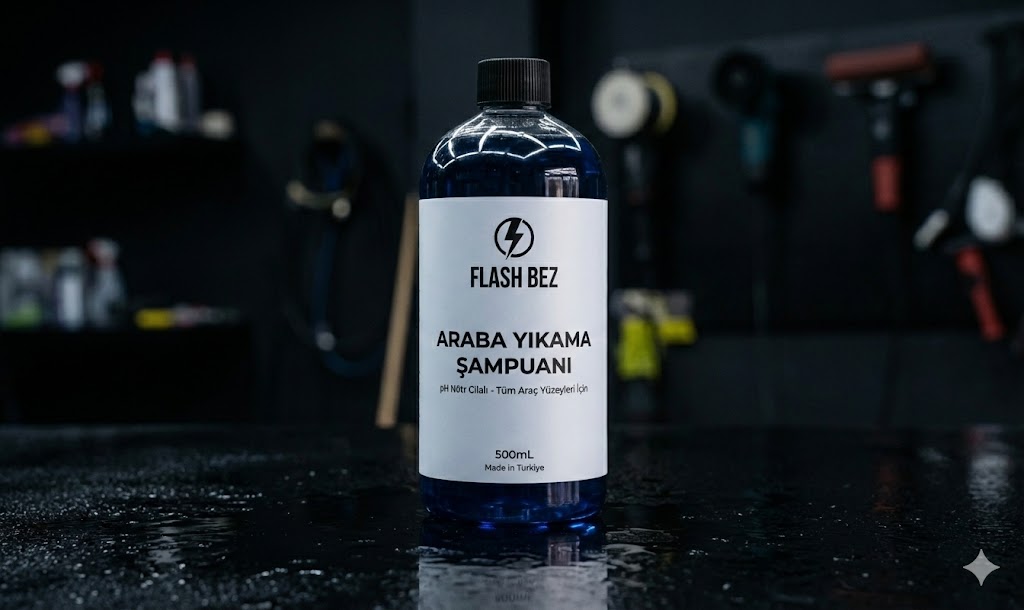 Flash Bez │ pH Nötr Cilalı Araba Yıkama Şampuanı 500mL