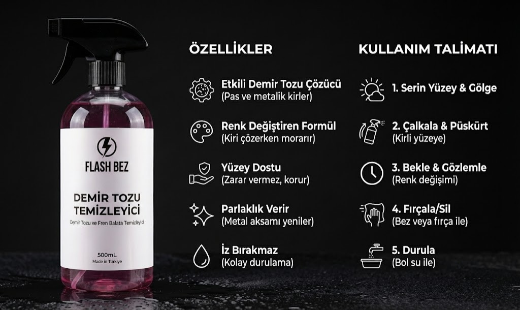 Flash Bez │ Demir Tozu Temizleyici İlaç 500mL