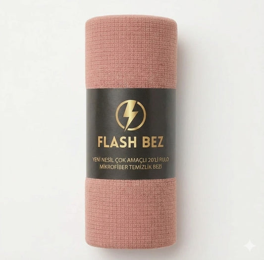 Flash Bez Yeni Nesil Çok Amaçlı 20'li Rulo mikrofiber Temizlik bezi