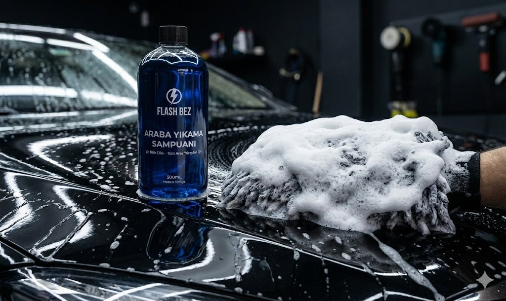 Flash Bez │ pH Nötr Cilalı Araba Yıkama Şampuanı 500mL